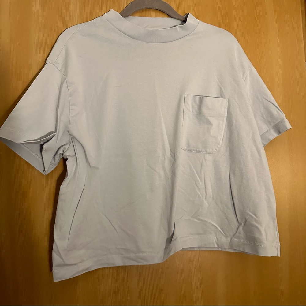 💙 RELIST  Light Blue Heavy Weight Pocket Tee